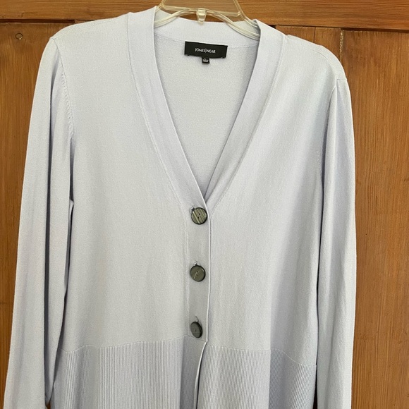 Jones Wear Lavender Purple Cardigan Sweater Size L - Picture 2 of 5